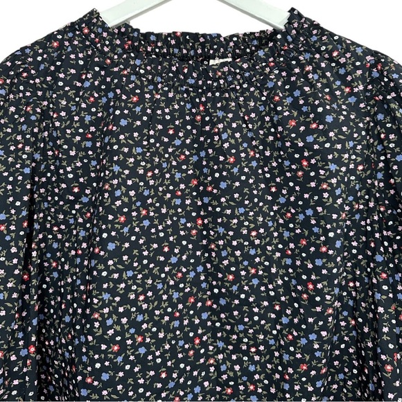 Levi's Lena Ruffled Cotton Crewneck Floral Blouse Size XL NWT - Picture 2 of 12